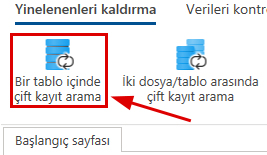 Bir dosya içinde çift kayıt arama